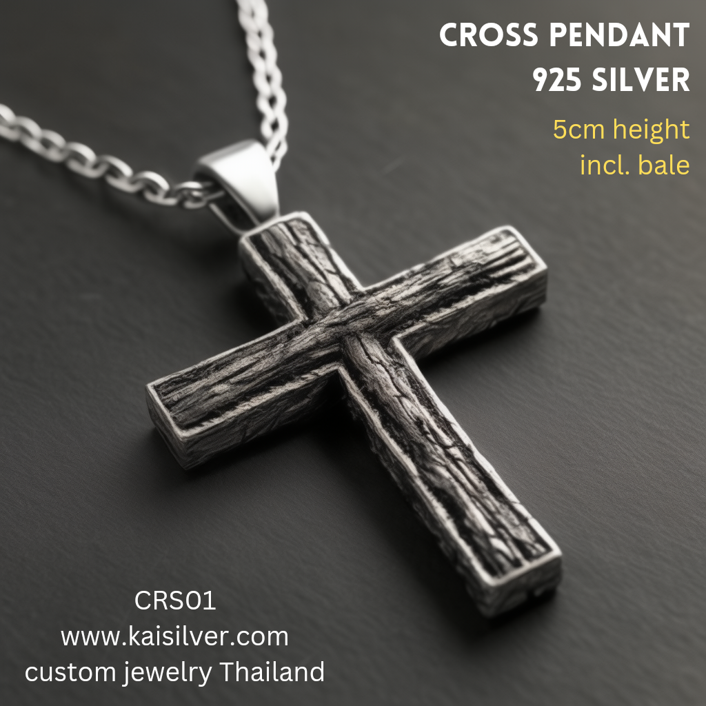 cross pendant  silver or gold 