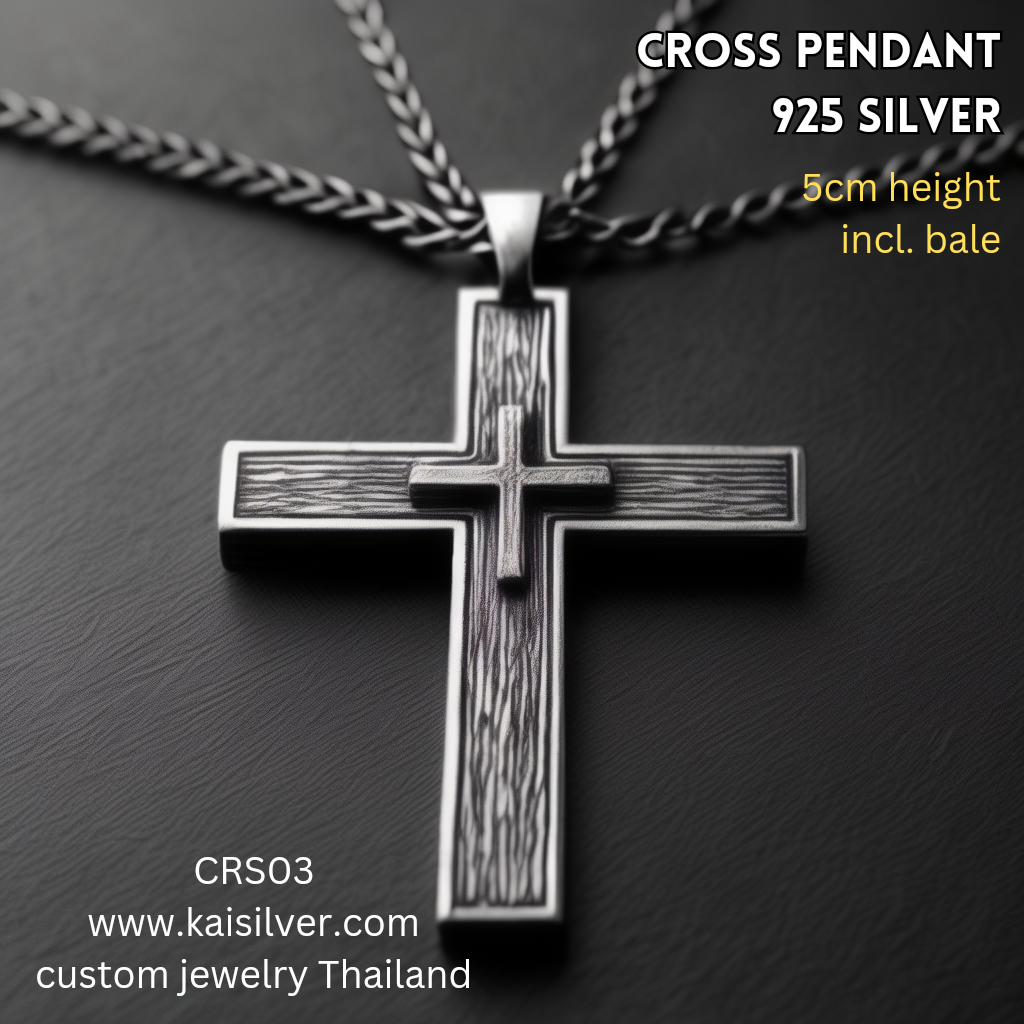 cross pendants silver or gold 