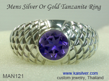 tanzanite men's ring 