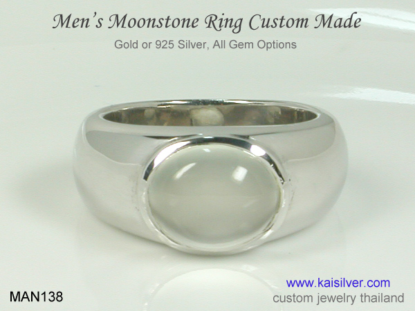 moonstone men's ring
