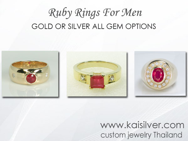 natural ruby gemstone ring for men
