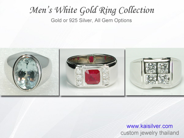 men's white gold rings 