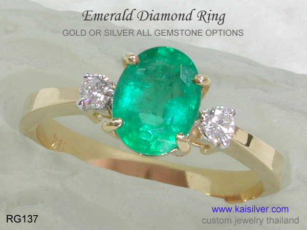 gemstone ring emerald 
