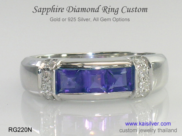 sapphire ring gemstone Kaisilver Thailand