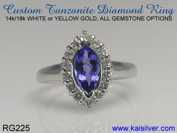 tanzanite diamond ring