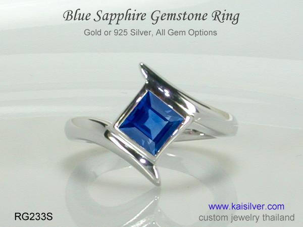 white gold sapphire gold ring 