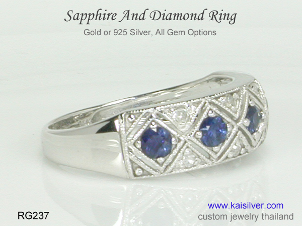 white gold sapphire ring 